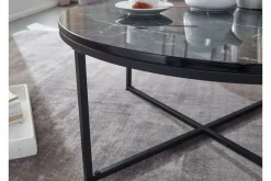 Wohnling Sofabord-Willowdale Sofabord 80 cm Rundt Svart,Grey