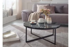 Wohnling Sofabord-Willowdale Sofabord 80 cm Rundt Svart,Grey