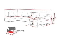 Scandinavian Choice Wilma U-sovesofa Stor Høyre