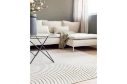 KM Home Utendørstepper-Wiltonteppe Hawaii Trend 240x240 cm, Krem Cremehvit