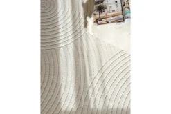 KM Home Utendørstepper-Wiltonteppe Hawaii Trend 240x240 cm, Krem Cremehvit