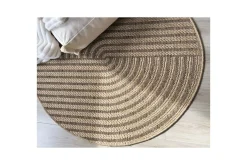 KM Home Utendørstepper-Wiltonteppe Natural Classic 120x120 cm Beige