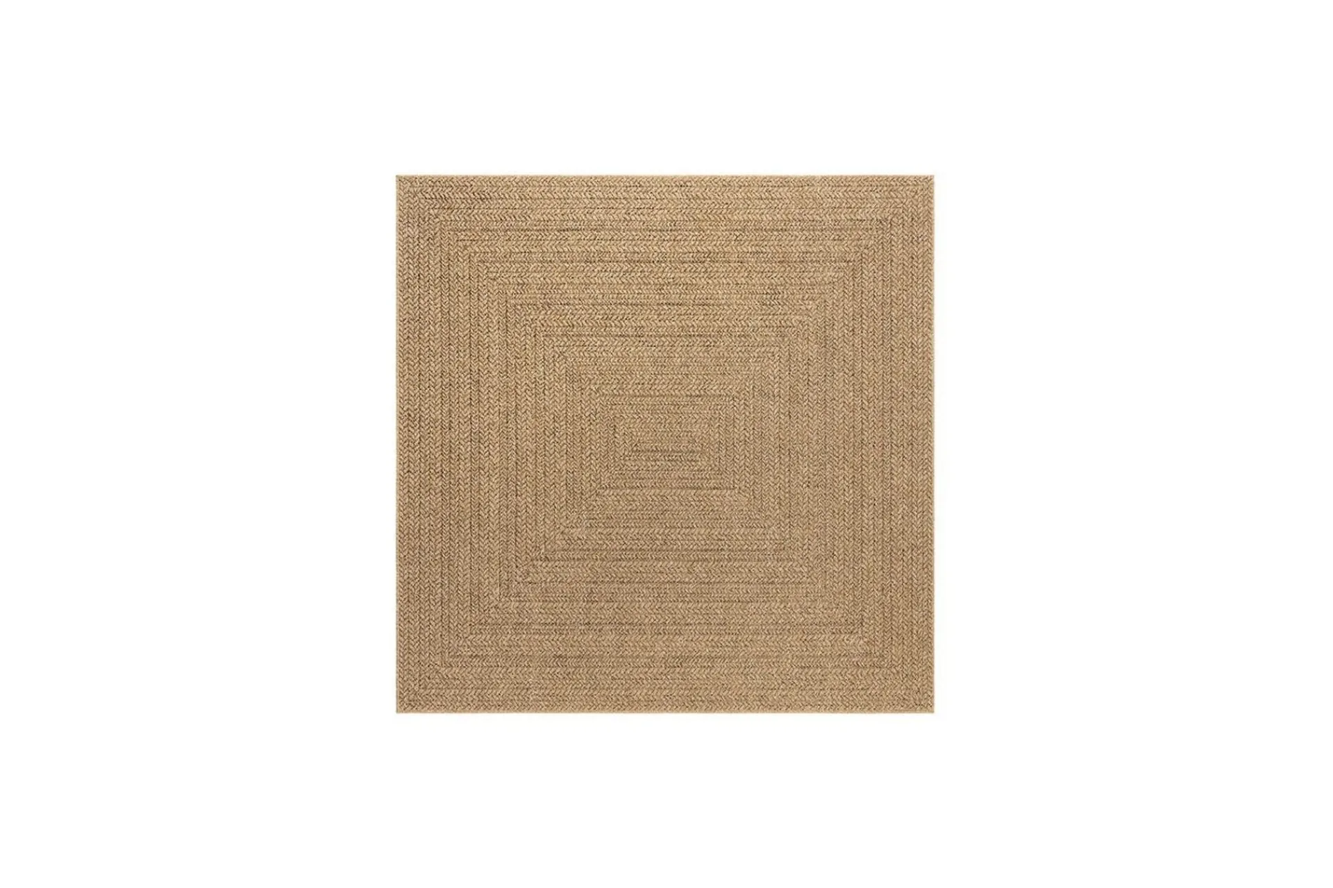 KM Home Skinn & Pelstepper|Sitteputer-Wiltonteppe al Frame 240x240 cm Natur