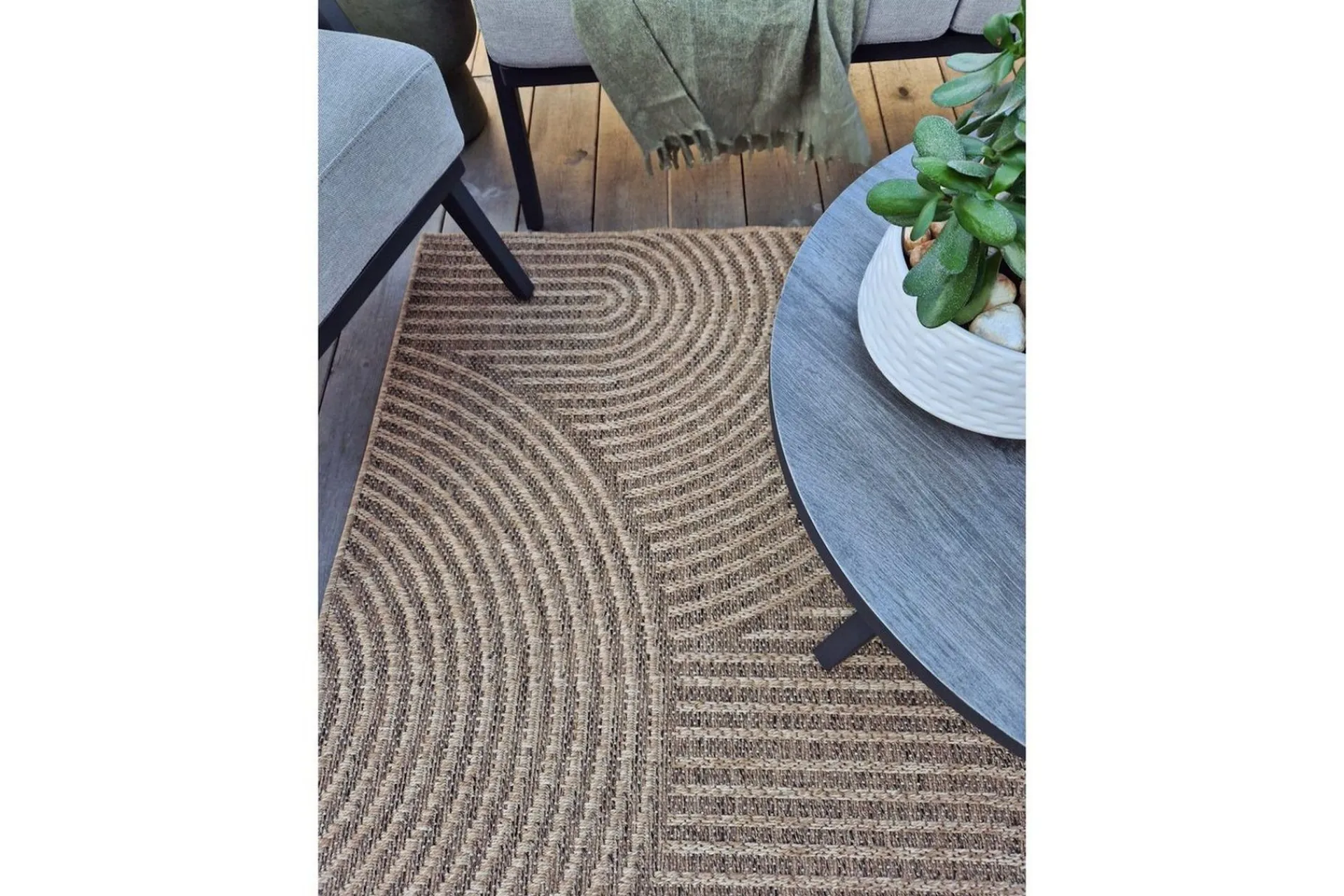 KM Home Skinn & Pelstepper|Sitteputer-Wiltonteppe Natural Zen 200x290 cm Brun