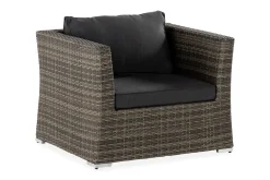 Comfort Garden Utelenestoler|Loungemøbler Salg-Wisconsin Premium Loungelenestol Kunstrotting/Grå Brun