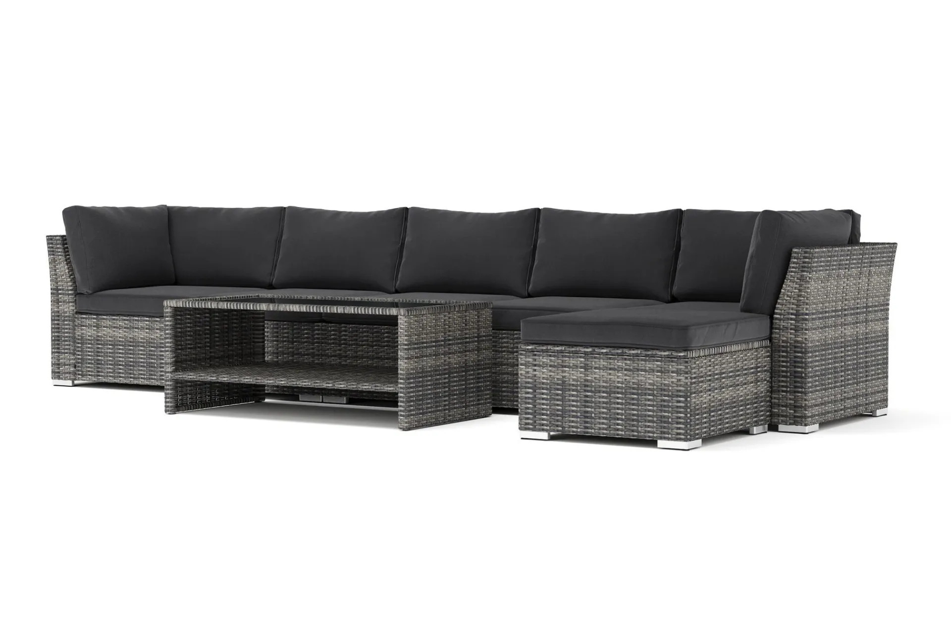 Comfort Garden Wisconsin utendørs divansofa 6-seter, vendbar
