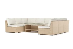 Comfort Garden Veranda & Terrasse|Loungesett-Wisconsin utendørs U-sofa 8-seter med åpen avslutning