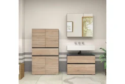 Loft24 Baderom|Baderomsskap-Wisla Høyskap til Bad 130x76x35 cm Grey