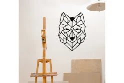 Skilt-Wolf 2 Veggdekor Svart