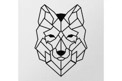 Skilt-Wolf 2 Veggdekor Svart