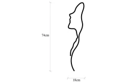 Woman Face Profile Veggdekor