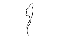 Woman Face Profile Veggdekor