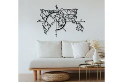 World Map Metal Decor 2 Veggdekor