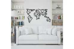 World Map Metal Decor 4 Veggdekor
