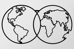 World Map Metal Decor 10 Veggdekor
