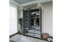 Garderober & Garderobesystem-Yaman Garderobe 120x181 cm Grey