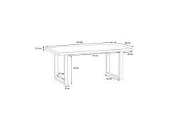 Sofabord-Yatton Sofabord 110 cm Brun,Svart