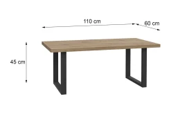 Sofabord-Yatton Sofabord 110 cm Brun,Svart