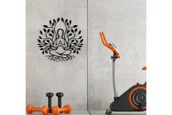Skilt-Yoga Veggdekor Svart