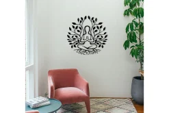 Skilt-Yoga Veggdekor Svart