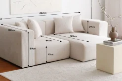 Hjørnesofa-Yolo Hjørnesofa 2-seter Hvit