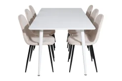 Venture Home Spisegrupper-Ypas Spisegruppe 180 cm inkl. 6 Pontus Stoler Hvit