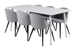 Venture Home Ypas Spisegruppe 180 cm inkl. 6 Valera Stoler