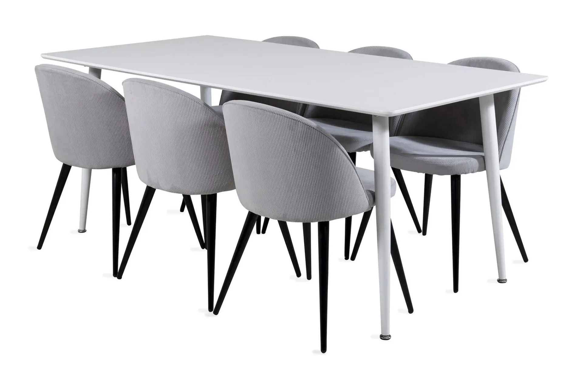 Venture Home Spisegrupper-Ypas Spisegruppe 180 cm inkl. 6 Valeri Stoler Hvit