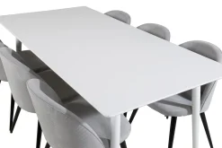 Venture Home Ypas Spisegruppe 180 cm inkl. 6 Valera Stoler