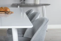 Venture Home Spisegrupper-Ypas Spisegruppe 180 cm inkl. 6 Valeri Stoler Hvit