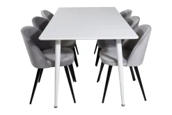 Venture Home Ypas Spisegruppe 180 cm inkl. 6 Valeri Stoler