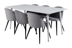 Venture Home Ypas Spisegruppe 180 cm inkl. 6 Valeri Stoler