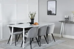 Venture Home Ypas Spisegruppe 180 cm inkl. 6 Valeri Stoler