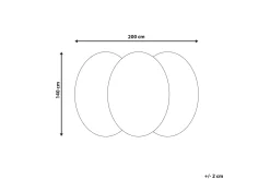Moderne Tepper-Zabol Ullteppe 140x200 cm Oval Svart,Hvit