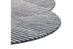 Moderne Tepper-Zabol Ullteppe 140x200 cm Oval Svart,Hvit