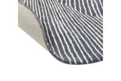 Moderne Tepper-Zabol Ullteppe 140x200 cm Oval Svart,Hvit