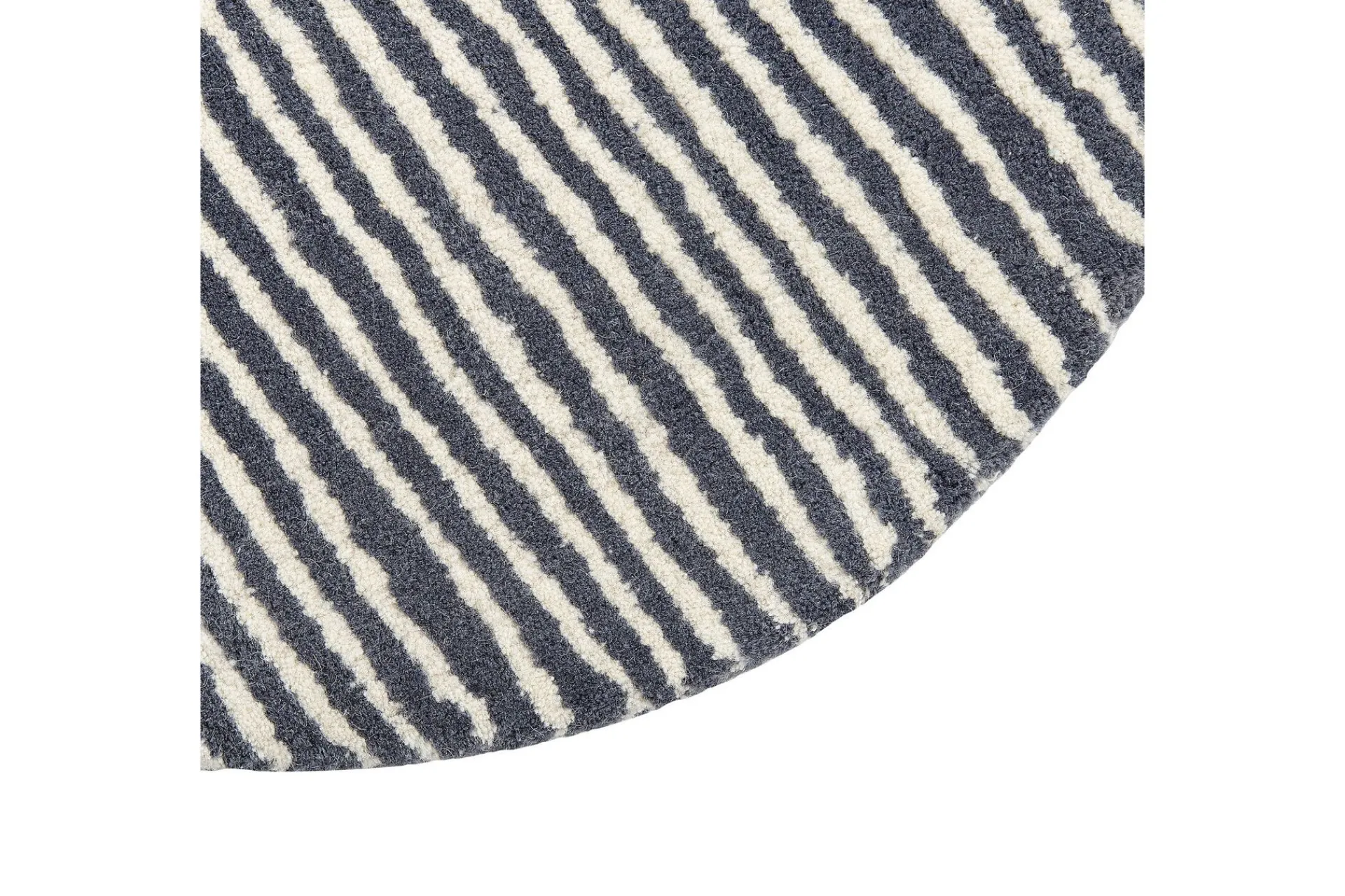 Moderne Tepper-Zabol Ullteppe 140x200 cm Oval Svart,Hvit