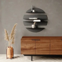 Vegghylle-Zalvenn vegghylle 76 cm rund Svart