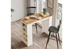 Barmøbler-Zambasa Barbord 120 cm Natur,Hvit