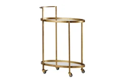 Barmøbler-Zemuly Rullevogn 67 cm Antikk messing