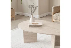 Sofabord-Zeyra Stuebord 139,5 cm Travertin
