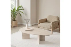 Sofabord-Zeyra Stuebord 139,5 cm Travertin