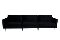 Venture Home Velour Sofa & Fløyel Sofa-Zoom 3-seter Sofa Fløyel Svart