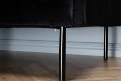 Venture Home Velour Sofa & Fløyel Sofa-Zoom 3-seter Sofa Fløyel Svart