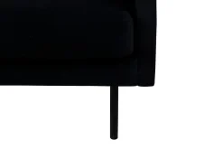Venture Home Velour Sofa & Fløyel Sofa-Zoom 3-seters Sofa Svart
