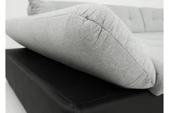 Velour Sofa & Fløyel Sofa|U-Sofa-Zumar Sofa med Sjeselong og Divan 4-seter Mørkegrå,Svart